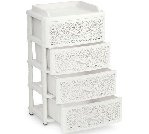 Комод М8890 Аура , 4 секции, белый Альтернатива