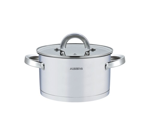Кастрюля с крышкой ALBERG AL-2129 Gardez, 6.0 л матовая полировка с
