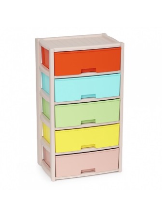 Комод М8823 Колорит, 5 секции, цветной, широкий Альтернатива