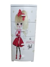 Комод РП-451 Красотка белый, 4 секции, РОССПЛАСТ