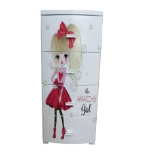 Комод РП-451 Красотка белый, 4 секции, РОССПЛАСТ