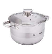 Кастрюля ZEIDAN Z-501073 3л, стекл.крыш, нерж.сталь