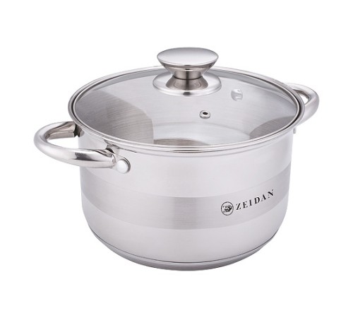Кастрюля ZEIDAN Z-501073 3л, стекл.крыш, нерж.сталь