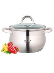 Кастрюля ZEIDAN Z-50240 Barcelona 5,1л, стекл.крыш, нерж.сталь