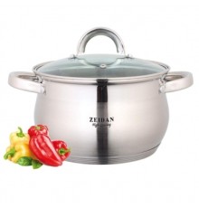 Кастрюля ZEIDAN Z-50240 Barcelona 5,1л, стекл.крыш, нерж.сталь