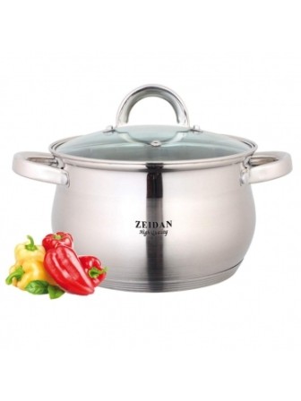 Кастрюля ZEIDAN Z-50240 Barcelona 5,1л, стекл.крыш, нерж.сталь