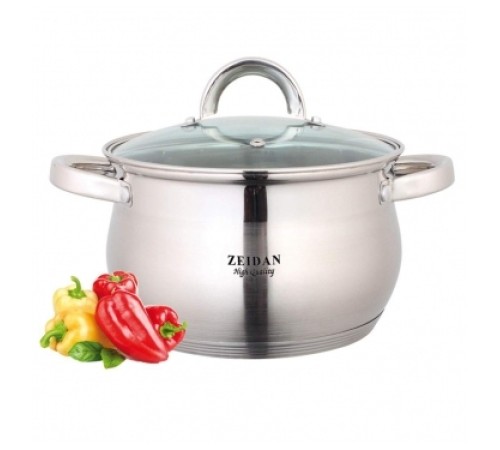 Кастрюля ZEIDAN Z-50240 Barcelona 5,1л, стекл.крыш, нерж.сталь