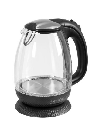 Чайник ENERGY E-250 черный, 1,7л, стекло