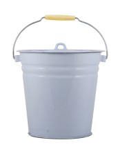 Ведро 12л без деколи С-1224/Рб Белый рябчик с крышкой