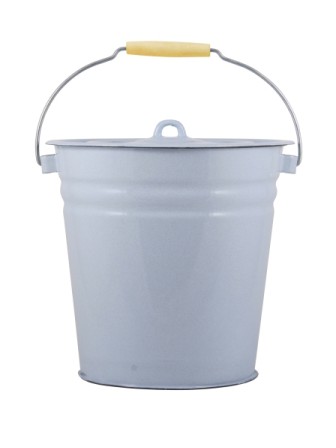 Ведро 12л без деколи С-1224/Рб Белый рябчик с крышкой