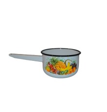Ковш кухонный эмалированный  1,5 л, Стальэмаль 1с42с, Экзотика серо-голубой