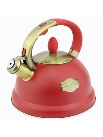 Чайник ZEIDAN Z-4311 3л алый, декор.элемент "под бронзу"