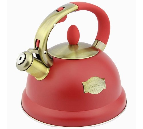 Чайник ZEIDAN Z-4311 3л алый, декор.элемент "под бронзу"