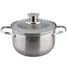 Кастрюля ZEIDAN Z-50286 6,3л,ст.крыш,нерж.сталь