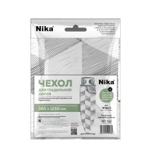 Чехол для гладильной доски Ника ЧПД1/1 с поролоном, со штрихами 1300х420мм