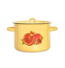 Кастрюля эмалированная 1,5 л, Стальэмаль 1с15с/1, Гранат, кремовый