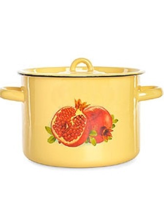 Кастрюля эмалированная 1,5 л, Стальэмаль 1с15с/1, Гранат, кремовый