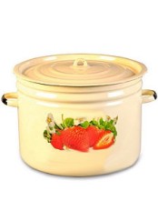 Бак эмалированный 24 л, Стальэмаль 1с29с, Клубника садовая, кремовый