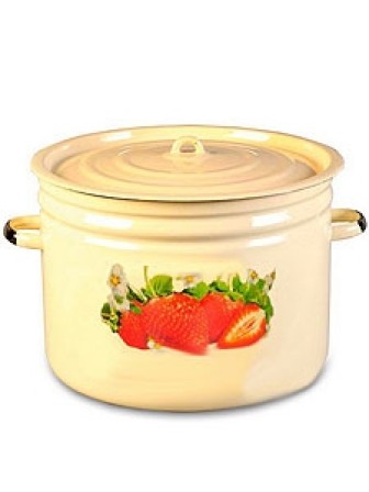 Бак эмалированный 24 л, Стальэмаль 1с29с, Клубника садовая, кремовый