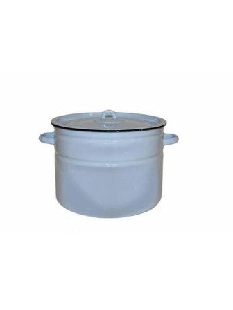 Кастрюля эмалированная 12,5 л, Стальэмаль 2с300с, без рисунка, серо-голубой