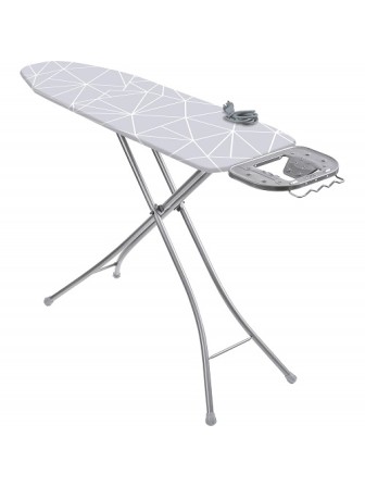 Доска глад. Nika Стайл 1 СТ1/1 тефлон,мет.сетка линии на сером 120*38см