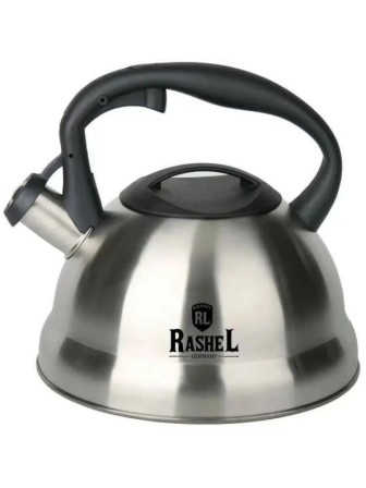 Чайник RASHEL М-7182 3л, нерж. сталь, свисток