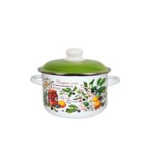 Кастрюля эмалированная 5,5 л, Стальэмаль 6RD221M, Вкусный компот, белоснежный