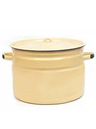 Бак эмалированный 24 л, Стальэмаль 2с29, без рисунка, кремовый