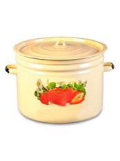 Бак эмалированный 18 л, Стальэмаль 1с31с, Клубника садовая, кремовый