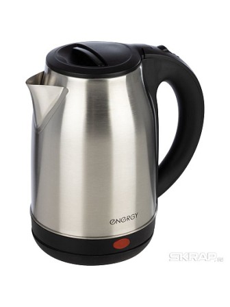 Чайник ENERGY E-201 1,8л, 1,5кВт, диск,нерж. черный 164126