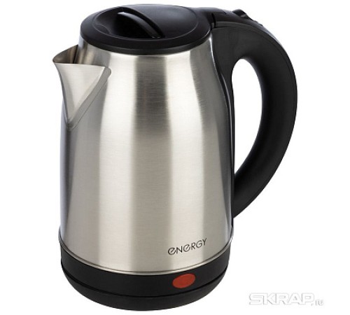 Чайник ENERGY E-201 1,8л, 1,5кВт, диск,нерж. черный 164126