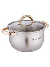 Кастрюля ZEIDAN Z-501079 4л, стекл.крыш, нерж.сталь