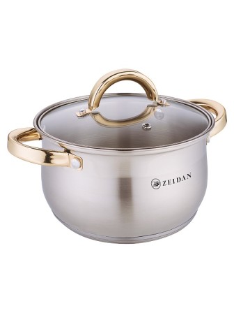 Кастрюля ZEIDAN Z-501079 4л, стекл.крыш, нерж.сталь