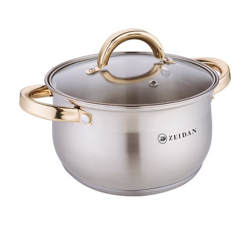 Кастрюля ZEIDAN Z-501079 4л, стекл.крыш, нерж.сталь