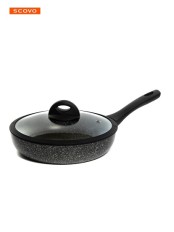 Сковорода Scovo Hi-Black HB-009, 24 см, стеклянная крышка 