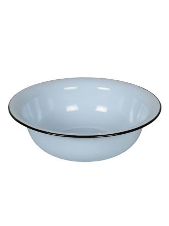 Таз эмалированный 12 л, Стальэмаль 2с30, без рисунка, серо-голубой