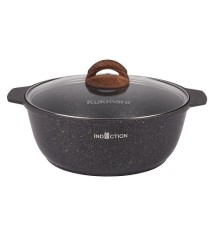 Кастрюля-жаровня Kukmara Granit Ultra Induction жгои41а, 4 л, антипригарное покрытие