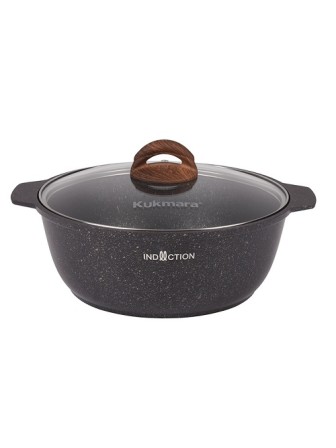 Кастрюля-жаровня Kukmara Granit Ultra Induction жгои41а, 4 л, антипригарное покрытие