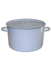 Кастрюля эмалированная 9 л, Стальэмаль 2с200, без рисунка, серо-голубой