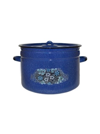 Бак эмалированный 24 л, Стальэмаль 1с29с, Голубика, синий, с зерном