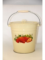 Ведро 12л 1224/4Км Сочная клубника с крышкой