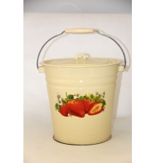 Ведро 12л 1224/4Км Сочная клубника с крышкой