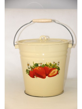 Ведро 12л 1224/4Км Сочная клубника с крышкой