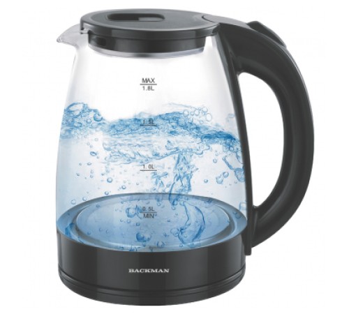Чайник BACKMAN BM-TEA 725 1,8 л,2,2кВт стекло