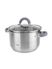 Кастрюля LARA КАЛИПСО LR02-275 5.1л, капсул.индук, крышка стекл