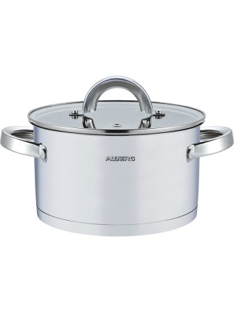 Кастрюля с крышкой ALBERG AL-2128 Gardez, 4.7 л , матовая полировка с