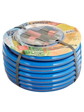 Шланг Гидроагрегат 20м ПВХ 3/4, синий с оранж.полосой+н/р коннекторов