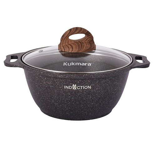 Кастрюля Kukmara Granit Ultra Induction кгои22а, 2 л, антипригарное покрытие Кастрюля Kukmara Granit Ultra Induction кгои22а, 2 л, антипригарное покрытие