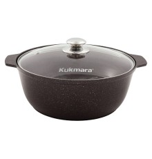 Кастрюля-жаровня Kukmara Мраморная жмк528а, 5 л, антипригарное покрытие