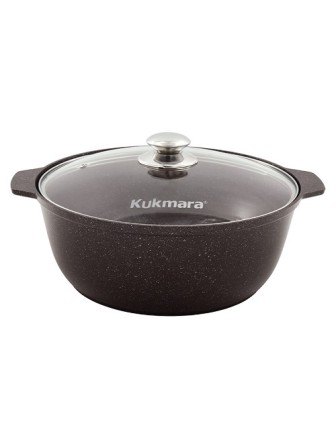 Кастрюля-жаровня Kukmara Мраморная жмк528а, 5 л, антипригарное покрытие